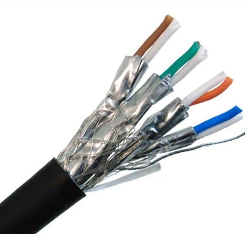 CAT7A Bulk Ethernet Cable, 10G Indoor/Outdoor Dual Shielded Solid Copper S/FTP, 23 AWG 1000ft